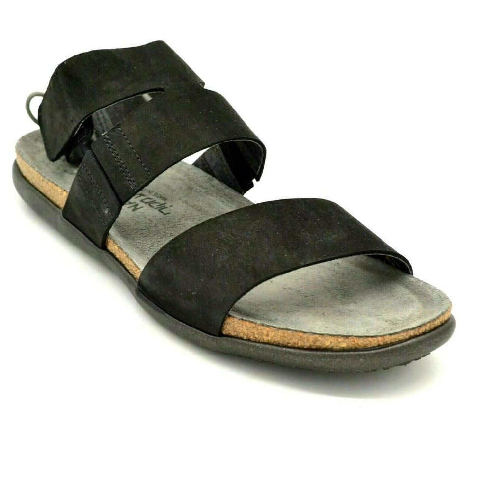 Naot Black Leather Sandals